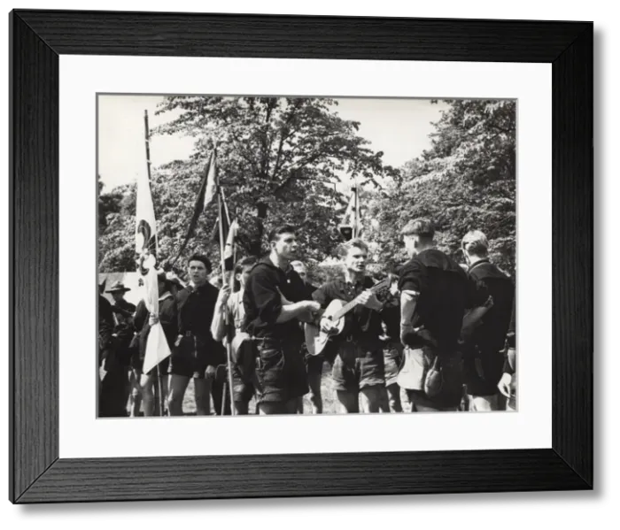 Framed Print : German boy scouts at World Jamboree Framed Print : German boy scouts at World Jamboree