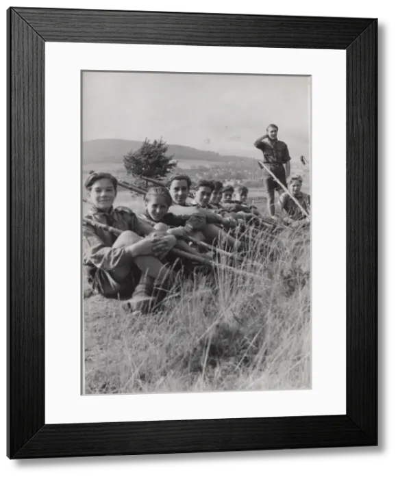 Framed Print : German boy scouts in British Zone, Germany Framed Print : German boy scouts in British Zone, Germany
