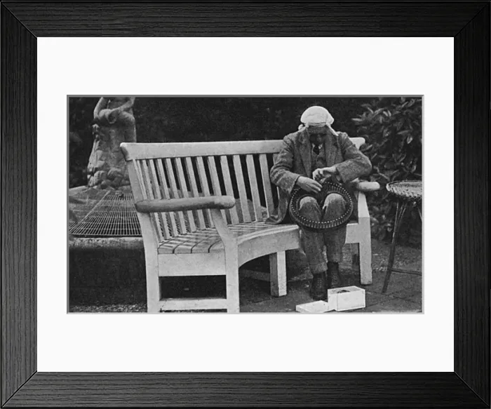 Framed Print : Blind soldier at St Dunstan s Framed Print : Blind soldier at St Dunstan s
