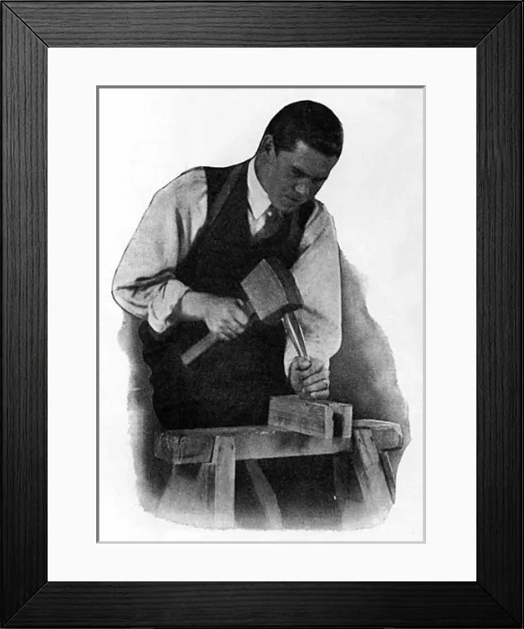 Framed Print : Learning carpentry at St Dunstan s Framed Print : Learning carpentry at St Dunstan s