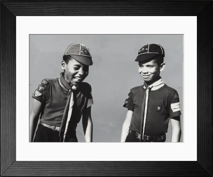 Framed Print : Two cub scouts from British Guyana, South America Framed Print : Two cub scouts from British Guyana, South America