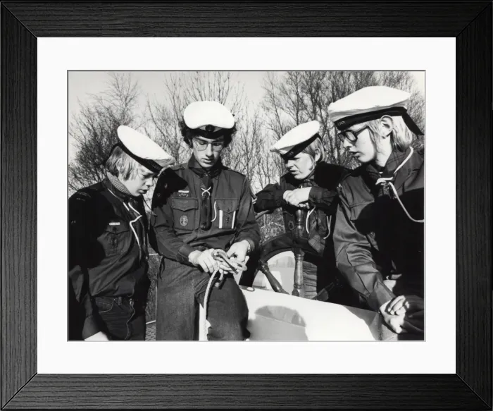 Framed Print : Dutch sea scouts tying knots, Holland Framed Print : Dutch sea scouts tying knots, Holland