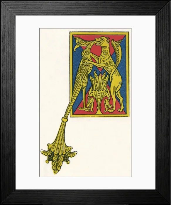 Framed Print : Illuminated letter A Framed Print : Illuminated letter A