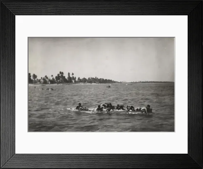 Framed Print : Boy scouts in hand paddle race, British Honduras Framed Print : Boy scouts in hand paddle race, British Honduras