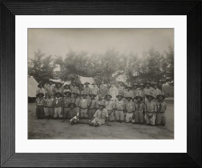 Framed Print : Group photo of scouts and leaders, Ghana, West Africa Framed Print : Group photo of scouts and leaders, Ghana, West Africa