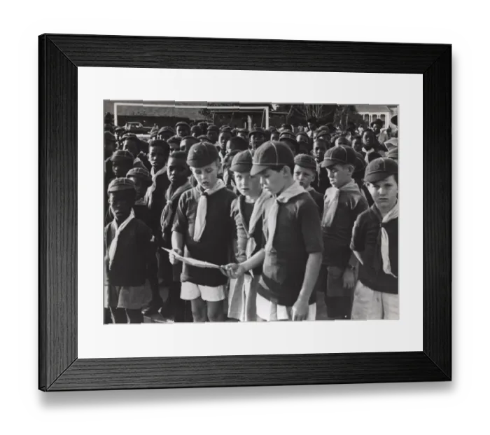Framed Print : Cubs singing at Scouts Own Service in Ghana, West Africa Framed Print : Cubs singing at Scouts Own Service in Ghana, West Africa