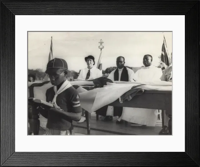 Framed Print : Scouts Own Service in Ghana, West Africa Framed Print : Scouts Own Service in Ghana, West Africa