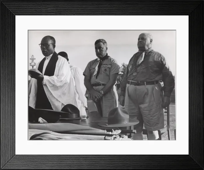 Framed Print : Scouts Own Service in Ghana, West Africa Framed Print : Scouts Own Service in Ghana, West Africa