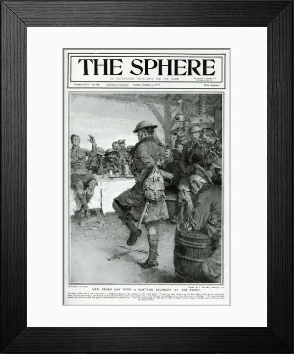 Framed Print : New Years Day with a Highland Regiment Framed Print : New Years Day with a Highland Regiment