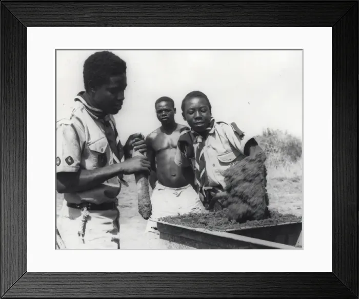 Framed Print : Scouts on an outdoor activity, Ghana, West Africa Framed Print : Scouts on an outdoor activity, Ghana, West Africa