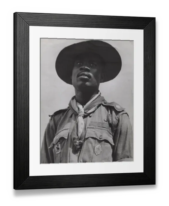 Framed Print : Portrait of a boy scout in Ghana, West Africa Framed Print : Portrait of a boy scout in Ghana, West Africa
