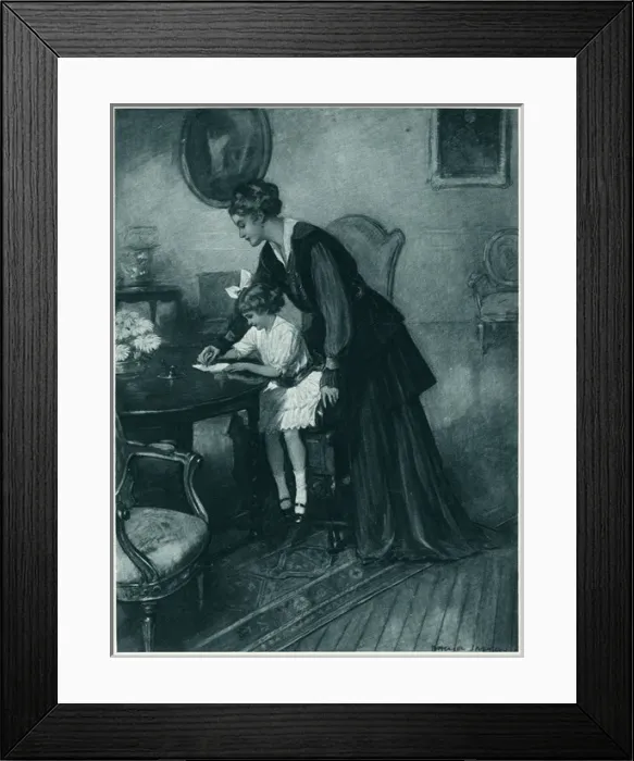Framed Print : The Letter for the Front by Samuel Begg, WW1 Framed Print : The Letter for the Front by Samuel Begg, WW1