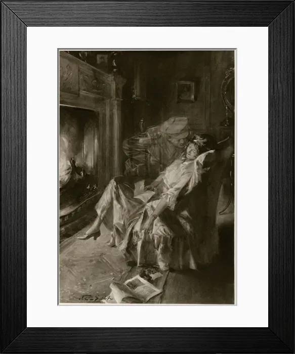 Framed Print : A Kiss from the Trenches by John E. Sutcliffe, WW1 Christmas