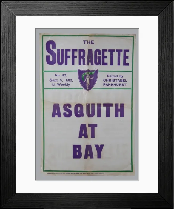 Framed Print : The Suffragette Newspaper Placard Asquith Framed Print : The Suffragette Newspaper Placard Asquith