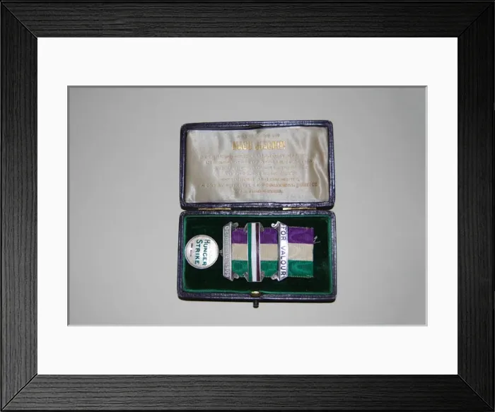 Framed Print : Suffragette Hunger Strike Medal W. S. P. U Framed Print : Suffragette Hunger Strike Medal W. S. P. U