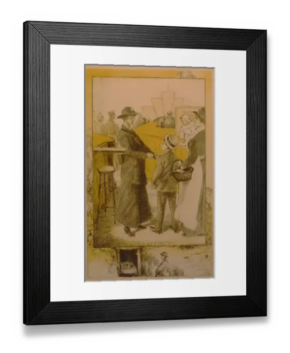 Framed Print : Women War Work WW1 Ticket Collector Framed Print : Women War Work WW1 Ticket Collector