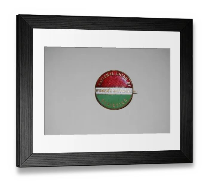 Framed Print : Suffrage Badge N. U. W. S. S Framed Print : Suffrage Badge N. U. W. S. S