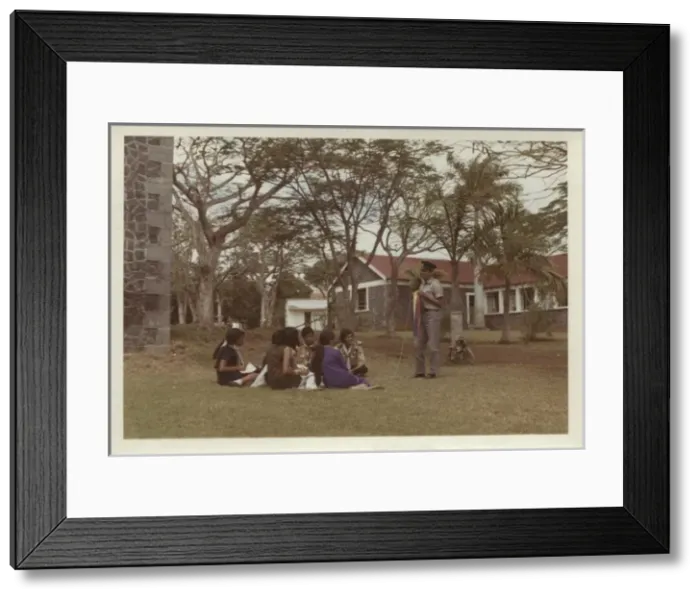 Framed Print : Scouts and Guides on a Cut Basic Course, Mauritius Framed Print : Scouts and Guides on a Cut Basic Course, Mauritius