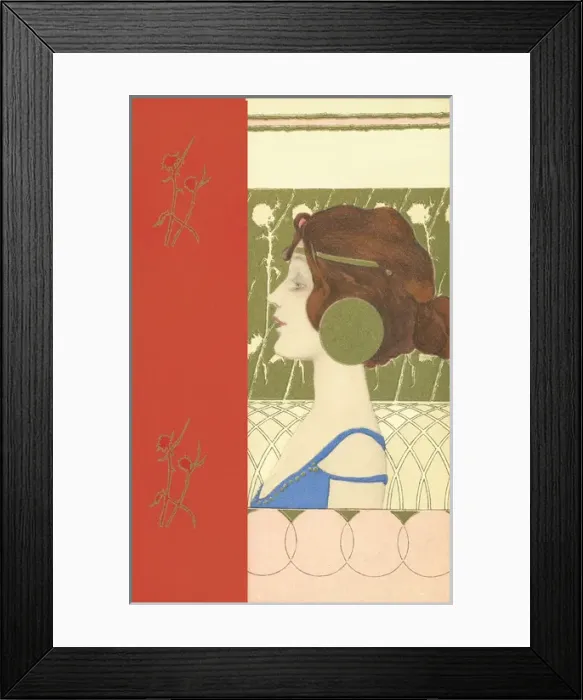 Framed Print : Elegant woman in blue dress Framed Print : Elegant woman in blue dress
