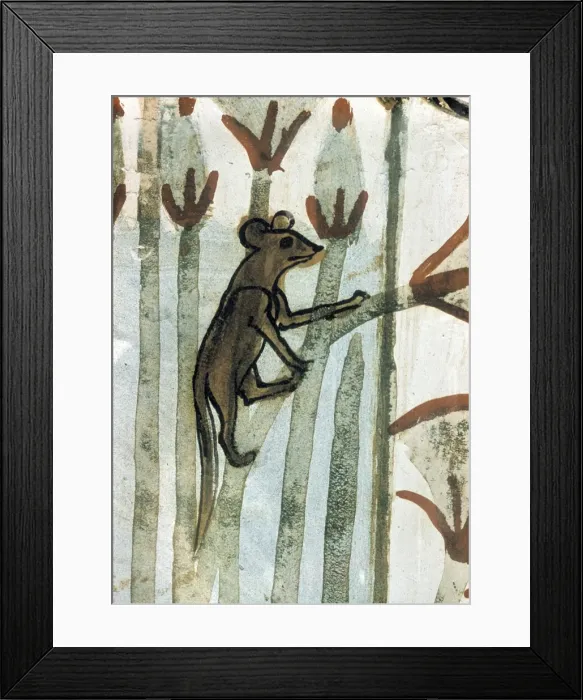 Framed Print : Water Rat Climbing Papyrus Framed Print : Water Rat Climbing Papyrus