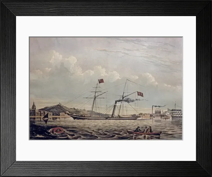 Framed Print : Steam Yacht at Greenwich Framed Print : Steam Yacht at Greenwich