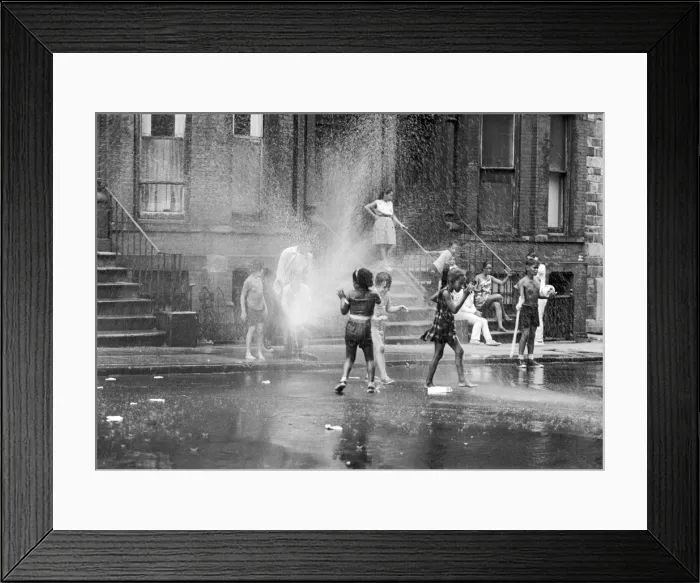 Framed Print : Fire Hydrant Street Play NYC 1969 Framed Print : Fire Hydrant Street Play NYC 1969