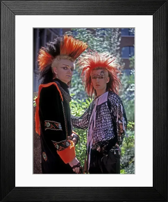 Framed Print : Punk Mohicans 1986 Framed Print : Punk Mohicans 1986