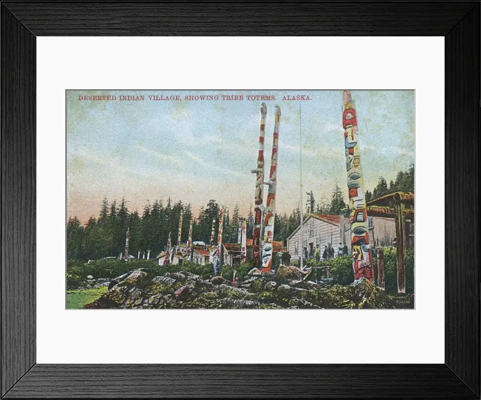 Framed Print : Deserted Native American village, Alaska, USA Framed Print : Deserted Native American village, Alaska, USA