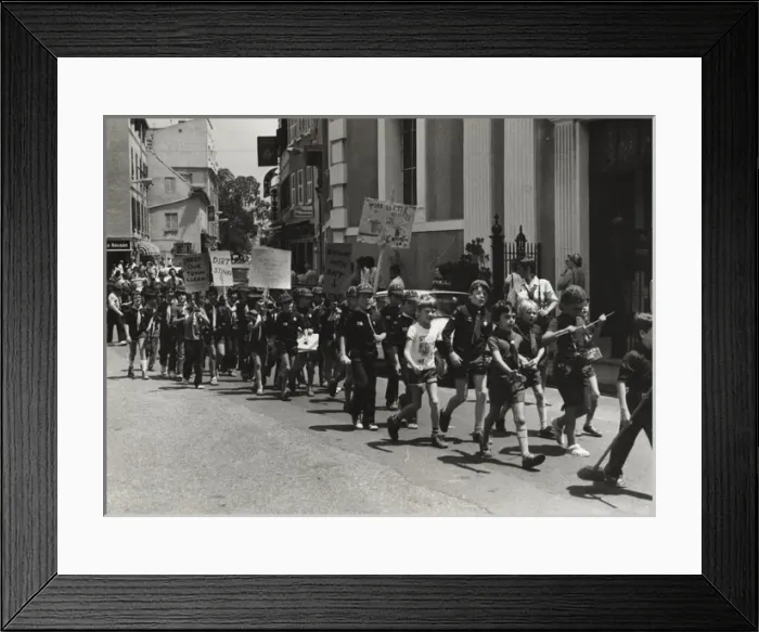 Framed Print : Gibraltar cub scouts in anti-litter campaign Framed Print : Gibraltar cub scouts in anti-litter campaign