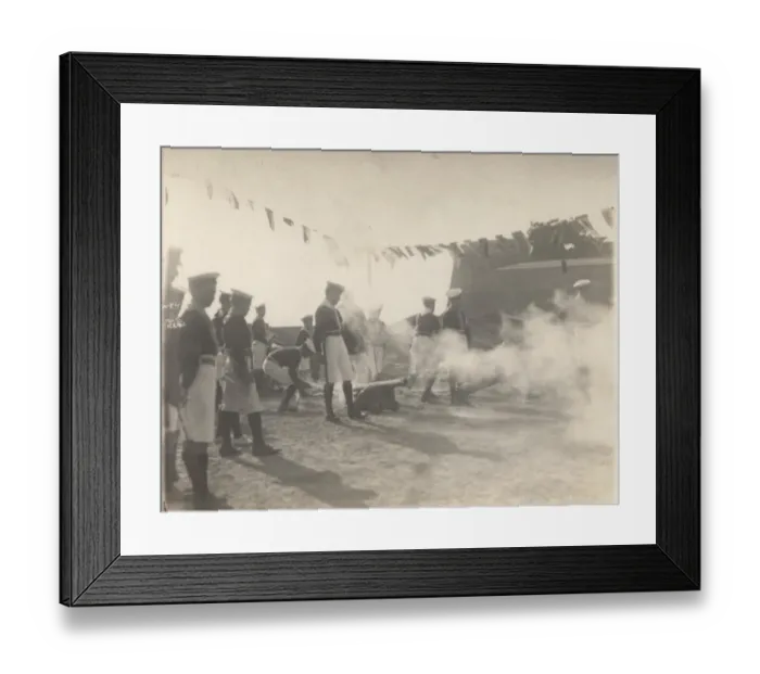 Framed Print : Sea Scouts demonstrating with cannons, Gibraltar Framed Print : Sea Scouts demonstrating with cannons, Gibraltar