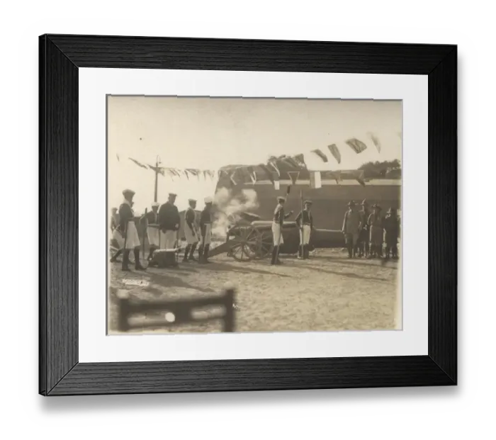 Framed Print : Sea Scouts demonstrating with cannons, Gibraltar Framed Print : Sea Scouts demonstrating with cannons, Gibraltar