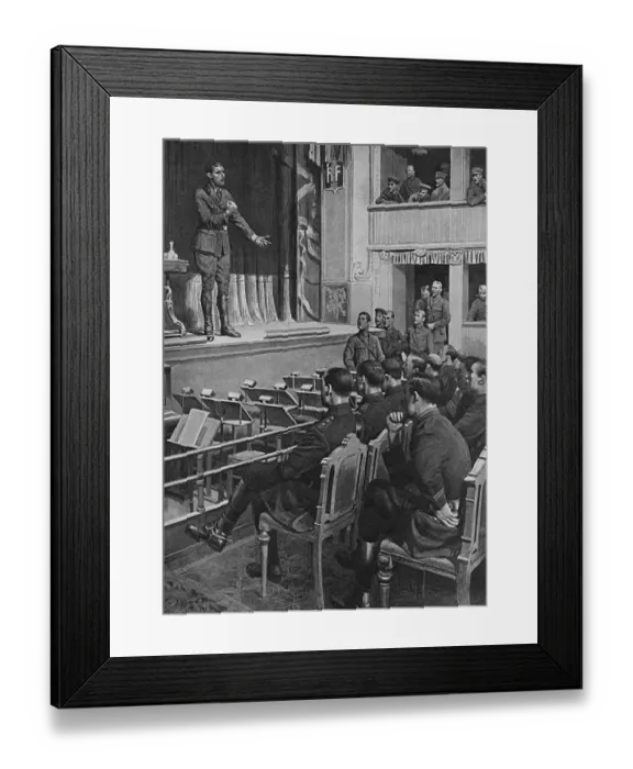 Framed Print : Lectures at the Front, WW1 Framed Print : Lectures at the Front, WW1