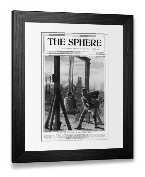 Framed Print : Ringing the gas alarm on the Western Front by Philip Dadd Framed Print : Ringing the gas alarm on the Western Front by Philip Dadd