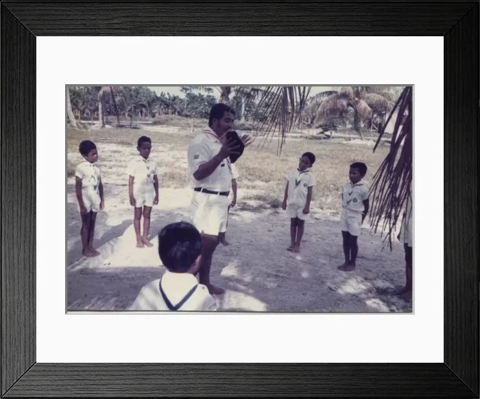 Framed Print : Boy scouts on Tuvalu, Gilbert Islands, Pacific Framed Print : Boy scouts on Tuvalu, Gilbert Islands, Pacific