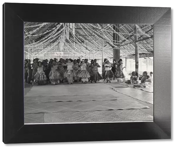 Traditional welcome dance, Tuvalu, Gilbert Islands, Pacific