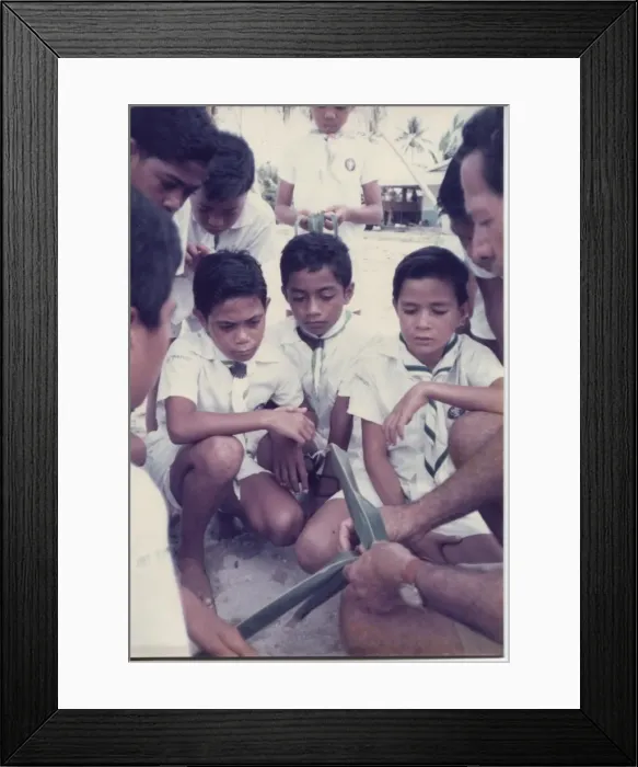 Framed Print : Boy scouts on Tuvalu, Gilbert Islands, Pacific Framed Print : Boy scouts on Tuvalu, Gilbert Islands, Pacific
