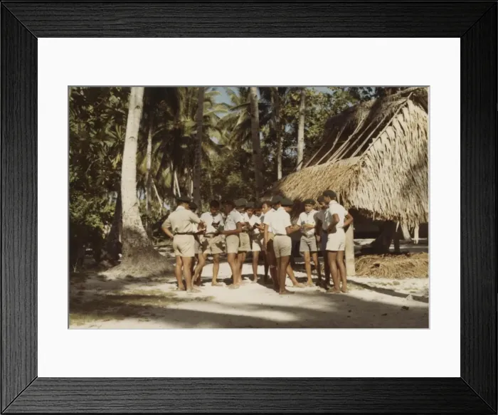 Framed Print : Venture Scouts, Gilbert Islands, Pacific Framed Print : Venture Scouts, Gilbert Islands, Pacific