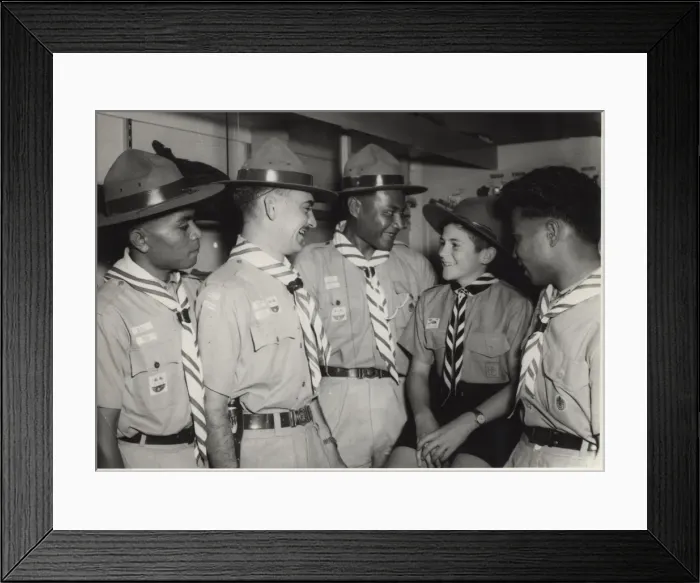 Framed Print : Scouts in Banaba (Ocean Island), Pacific Framed Print : Scouts in Banaba (Ocean Island), Pacific