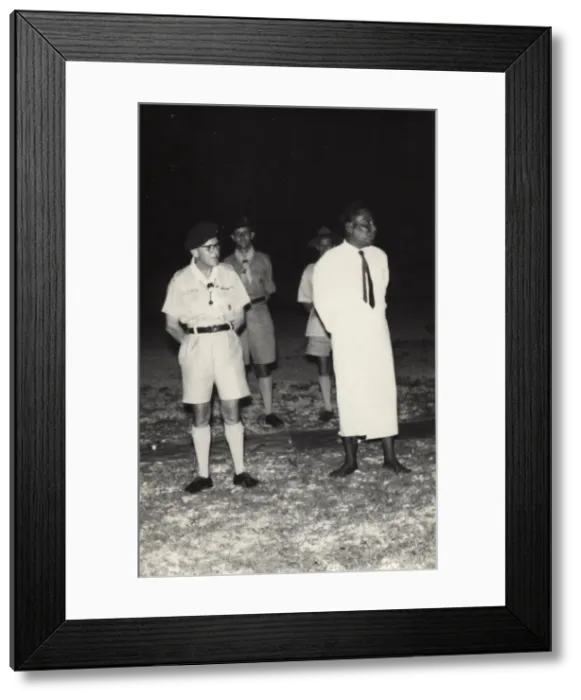 Framed Print : Scouts in Banaba (Ocean Island), Pacific