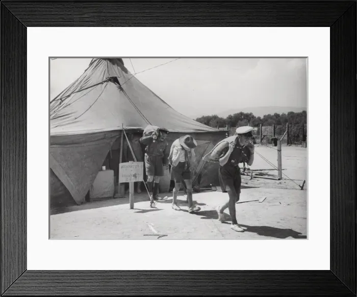 Framed Print : Scouts distributing food in Zakynthos, Greece Framed Print : Scouts distributing food in Zakynthos, Greece