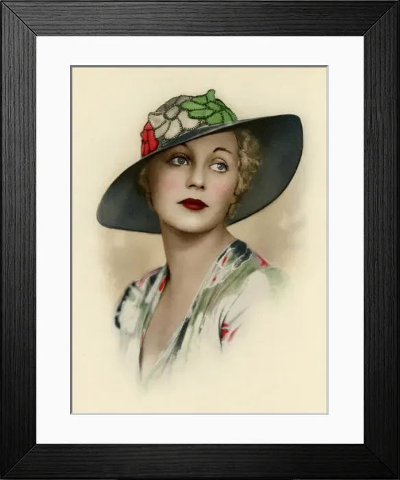 Framed Print : Woman wearing a brimmed hat Framed Print : Woman wearing a brimmed hat