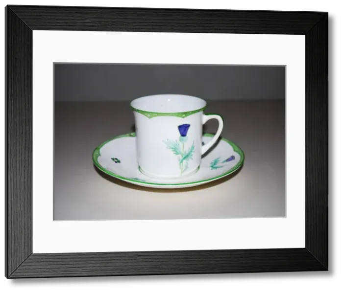 Framed Print : Suffragette Scottish W. S. P. U Cup & Saucer Framed Print : Suffragette Scottish W. S. P. U Cup & Saucer
