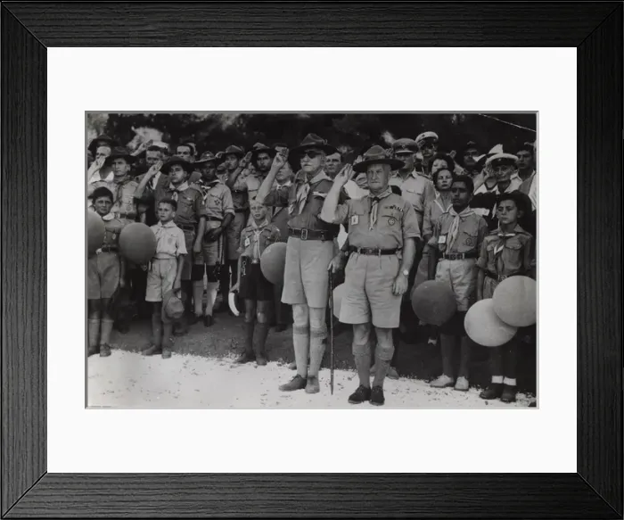 Framed Print : Scouts and leaders, 50th anniversary, Greece