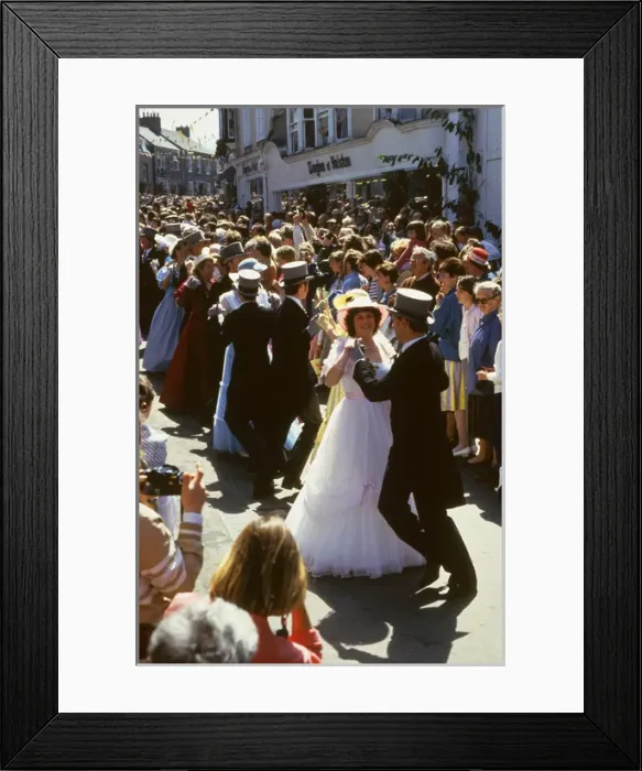 Framed Print : People taking part in Helston Floral Dance, Cornwall Framed Print : People taking part in Helston Floral Dance, Cornwall