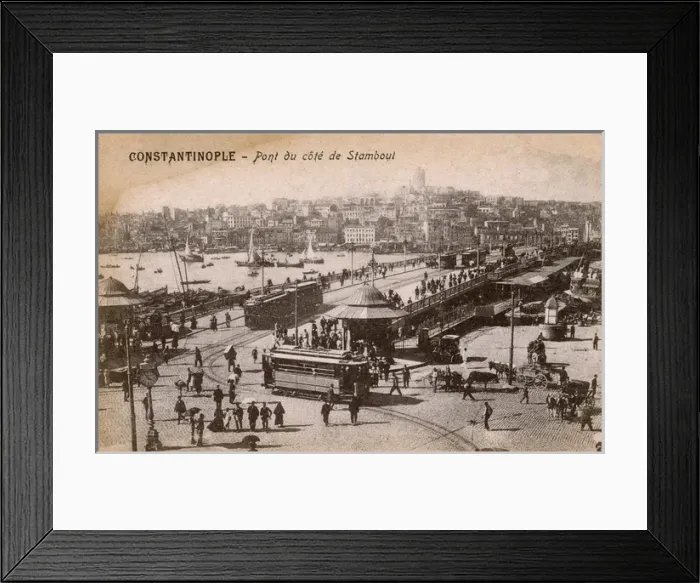 Framed Print : Galata Bridge, Constantinople (Istanbul) Framed Print : Galata Bridge, Constantinople (Istanbul)