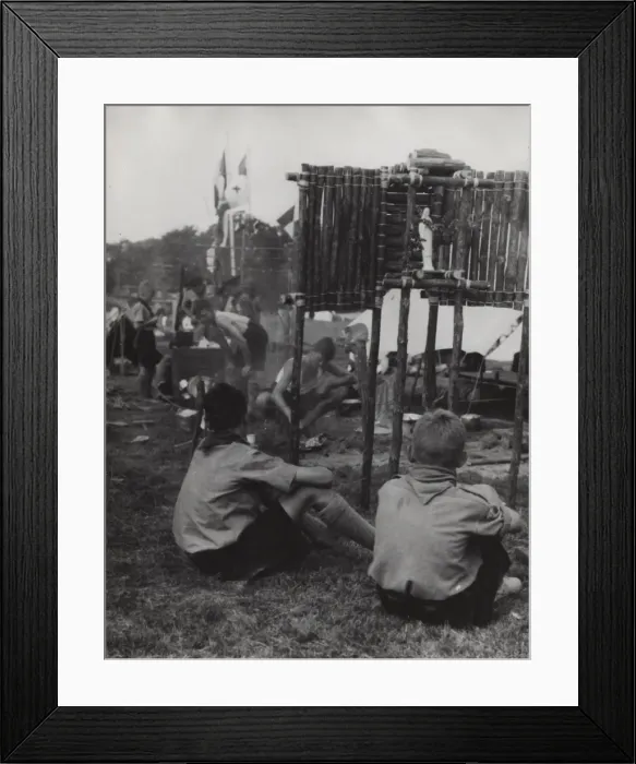 Framed Print : Dutch boy scouts at camp, Holland Framed Print : Dutch boy scouts at camp, Holland