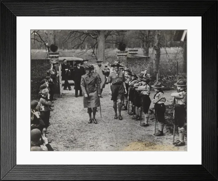 Framed Print : Prince Bernhard visiting Dutch boy scouts and cubs Framed Print : Prince Bernhard visiting Dutch boy scouts and cubs