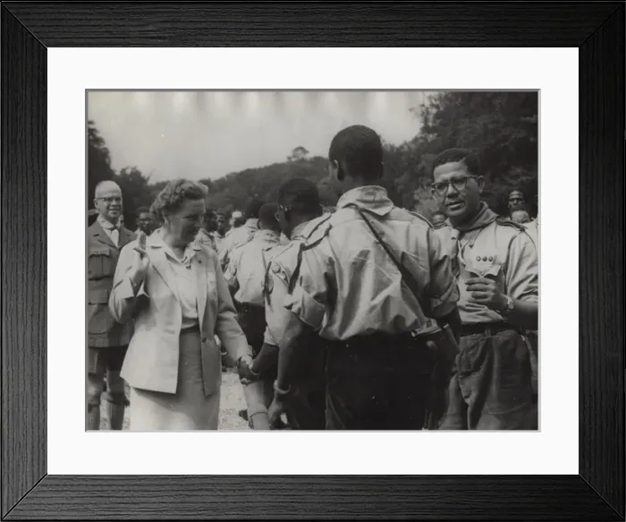 Framed Print : Queen Juliana meeting Dutch boy scouts Framed Print : Queen Juliana meeting Dutch boy scouts