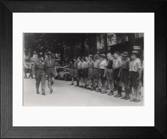 Framed Print : General Montgomery inspecting scouts, Amsterdam Framed Print : General Montgomery inspecting scouts, Amsterdam