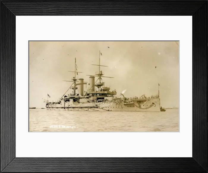Framed Print : HMS Triumph, British battleship Framed Print : HMS Triumph, British battleship